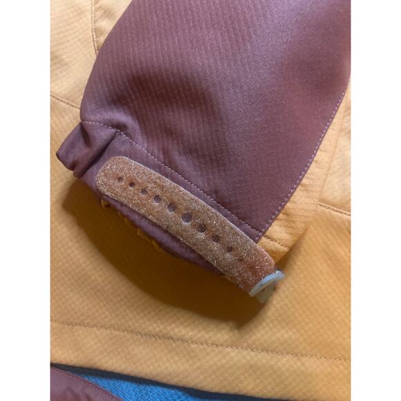 Patagonia White Smoke Jacket Men's TwoTone Softshell Hot Lava Orange XL Flaw - Picture 4 of 5